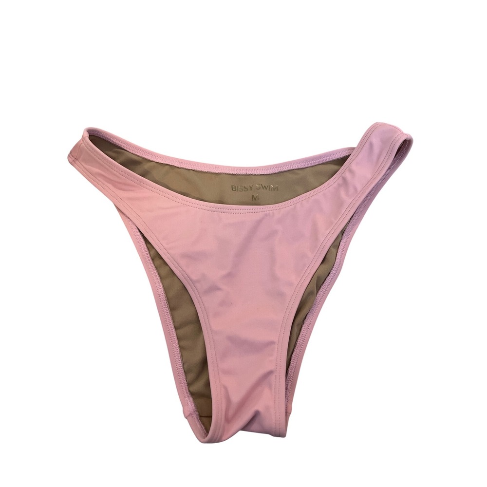 Bissy Swim Pink Bikini Set Medium 3‎ Piece Bathing Suit Two Tops One Bottom - Picture 7 of 10